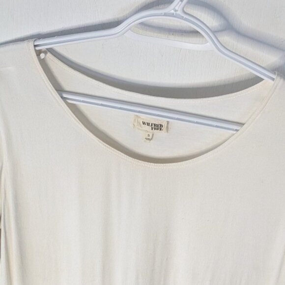 Aritzia Wilfred Free TEIGEN DRESS cream white size Small A4 - Picture 3 of 11